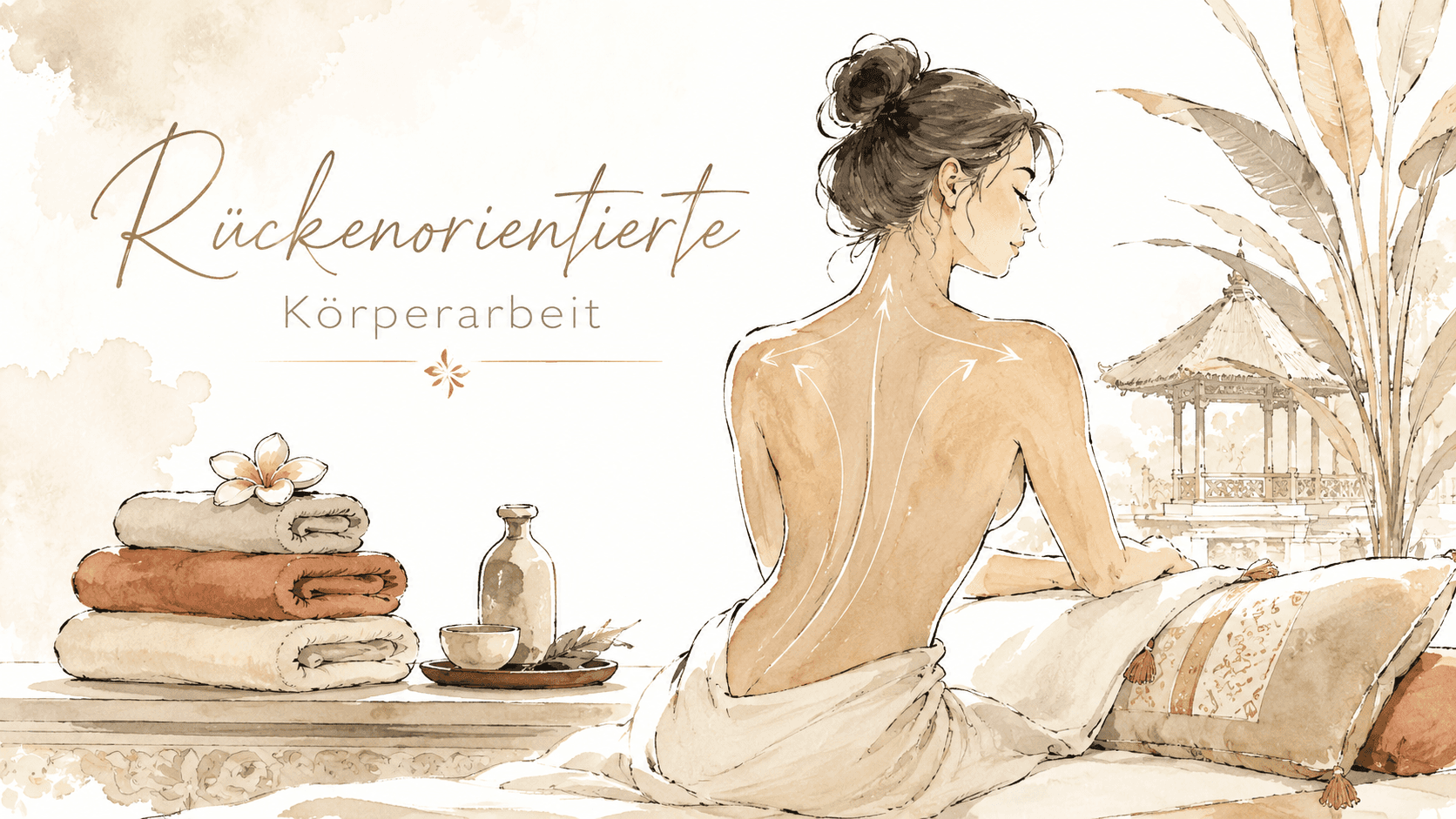 Illustration einer rückenorientierten Entspannung