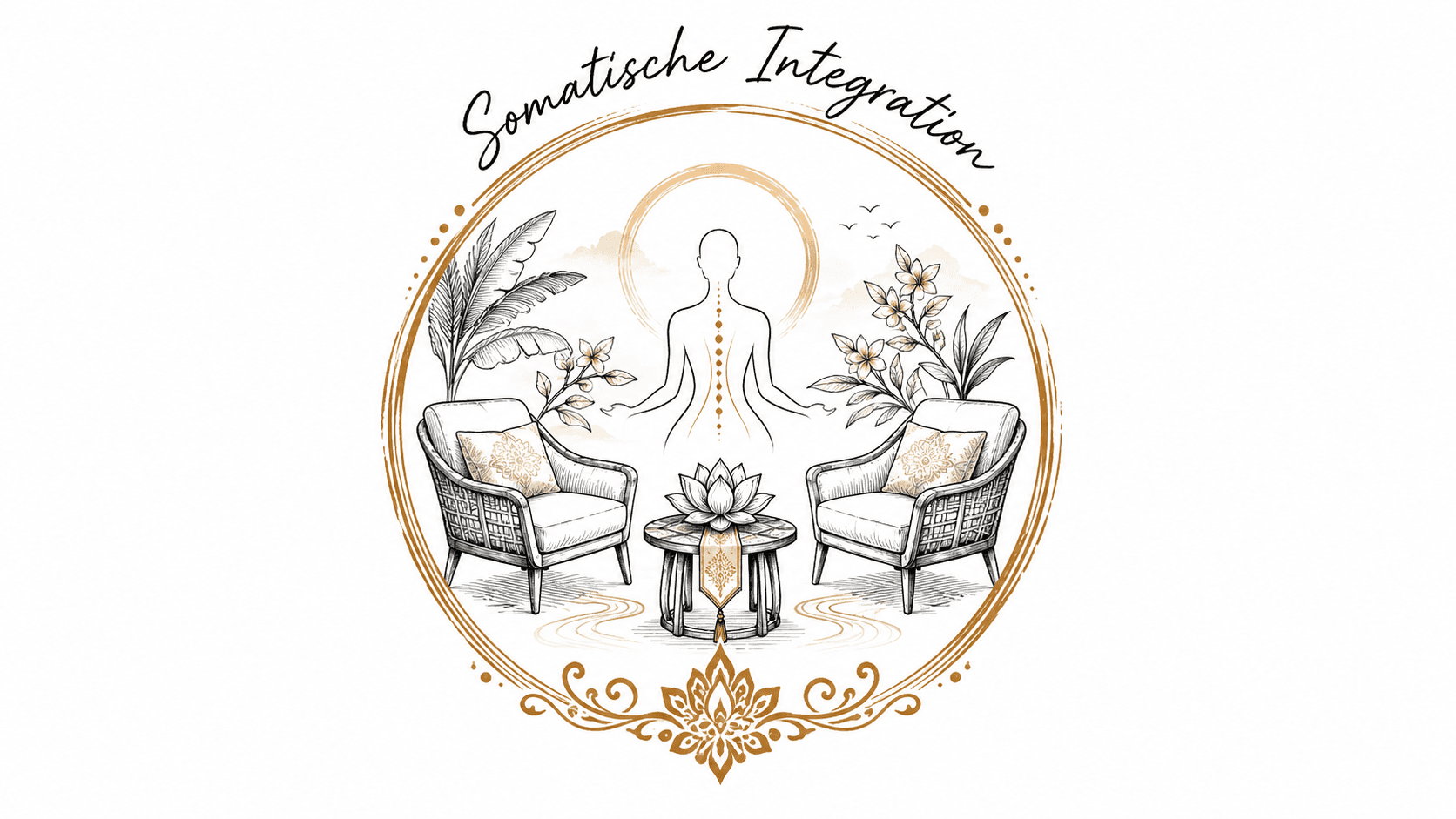 Ganzheitliche Massage, somatische Beratung & Synthese Illustration
